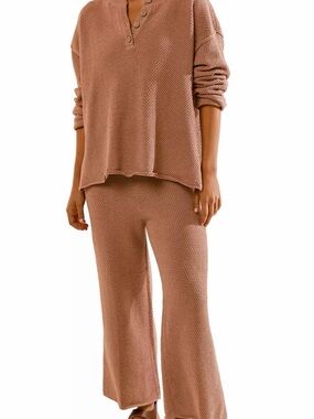 Free People Beach Hailey Set in Dusty Rose Small